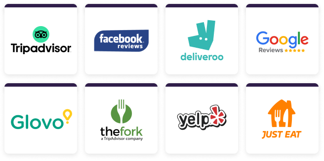 Online review websites icons