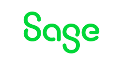 The image shows the Sage logo, featuring the word Sage in a rounded, green lowercase font on a light grey background.