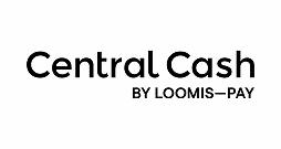 Central Cash by Loomis-Pay logo with black text on a light grey background.