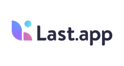Last.app logo featuring a stylised abstract icon with blue and purple hues to the left of the text Last.app in bold, dark font on a light background.