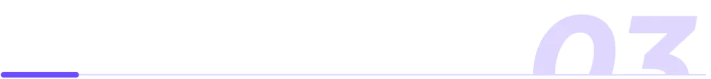 Una barra de progreso horizontal con un indicador morado parcialmente relleno y un número 2 grande y semitransparente en el fondo, en la parte derecha.