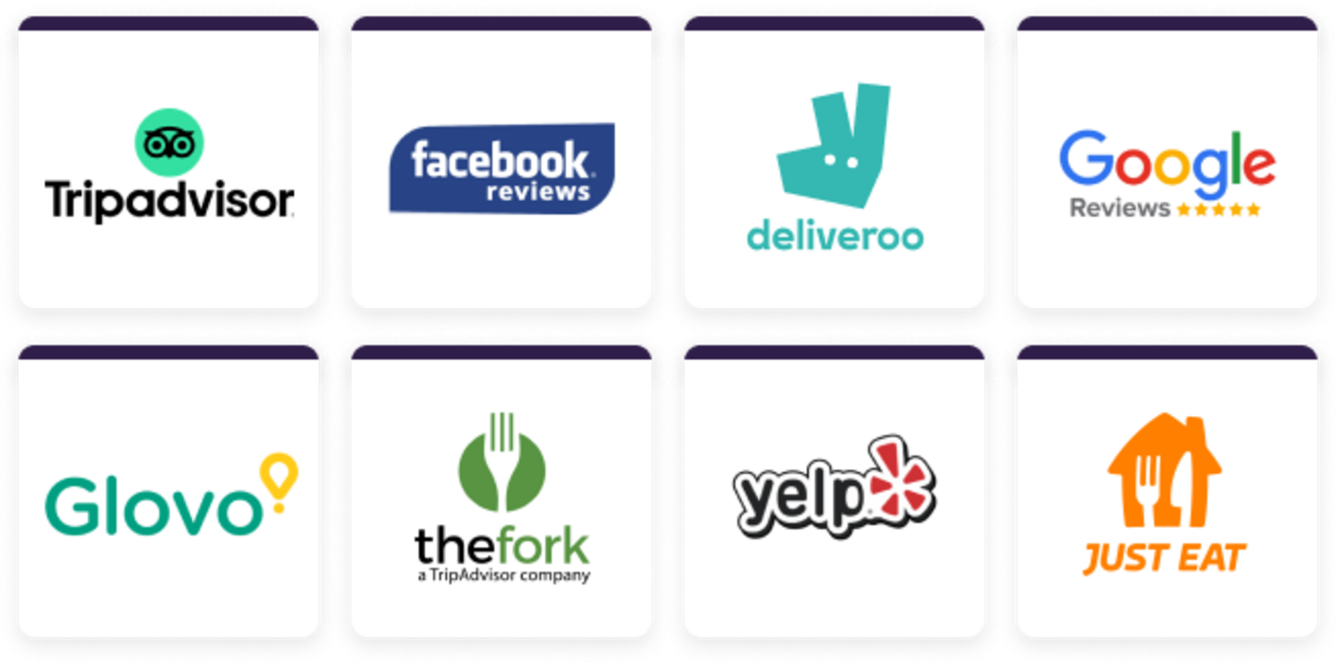 Online review websites icons