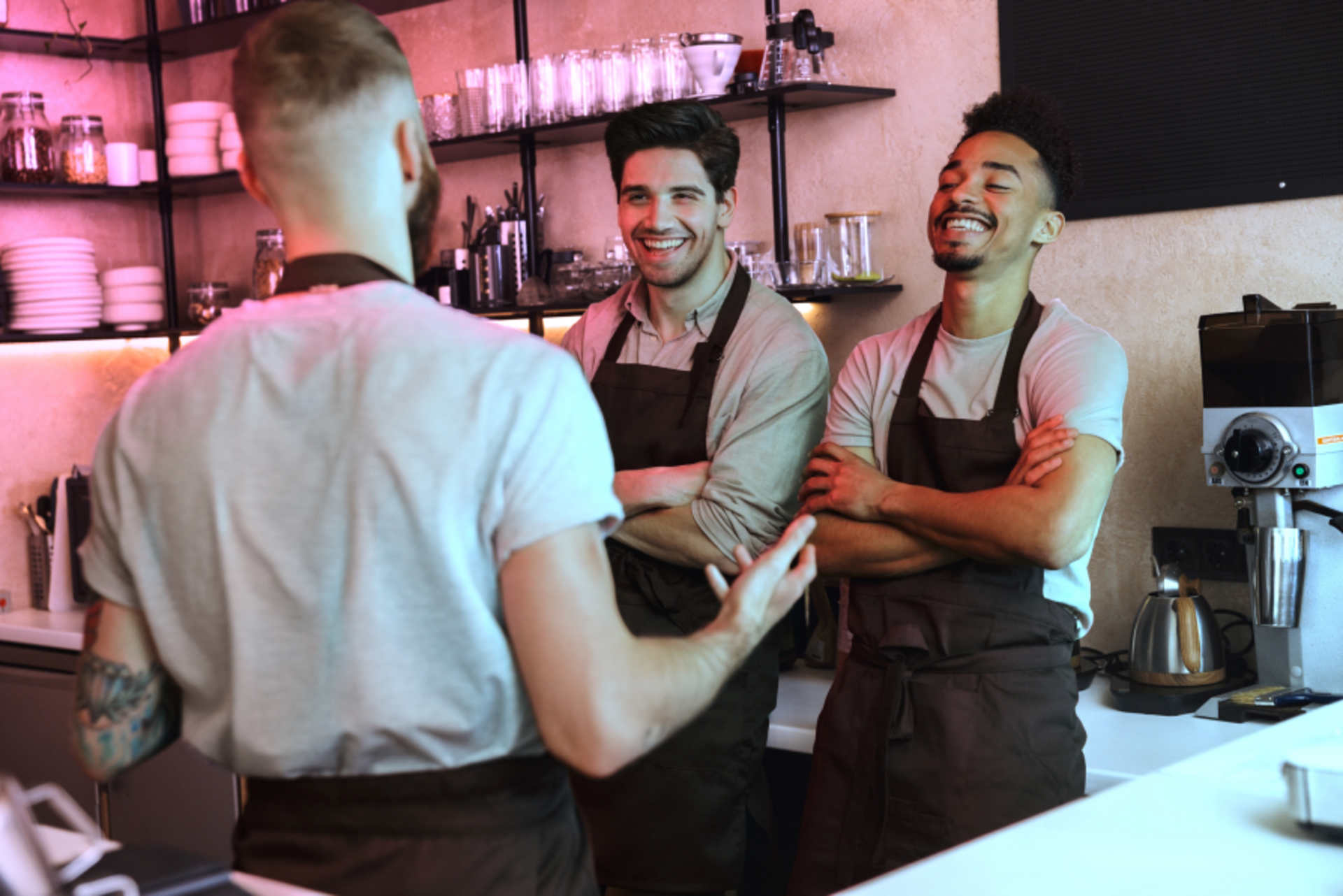Motivated restaurant staff