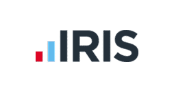 A logo with the word IRIS in bold black letters. To the left of the word are three vertical bars of varying heights in red, dark blue, and light blue on a light grey background.