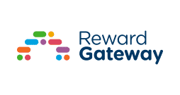 The Reward Gateway logo featuring colourful, abstract shapes forming an arch on the left, with the text Reward Gateway in dark blue on the right.