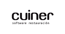 Black text logo reads cuiner with smaller text underneath saying software restauration on a light grey background.
