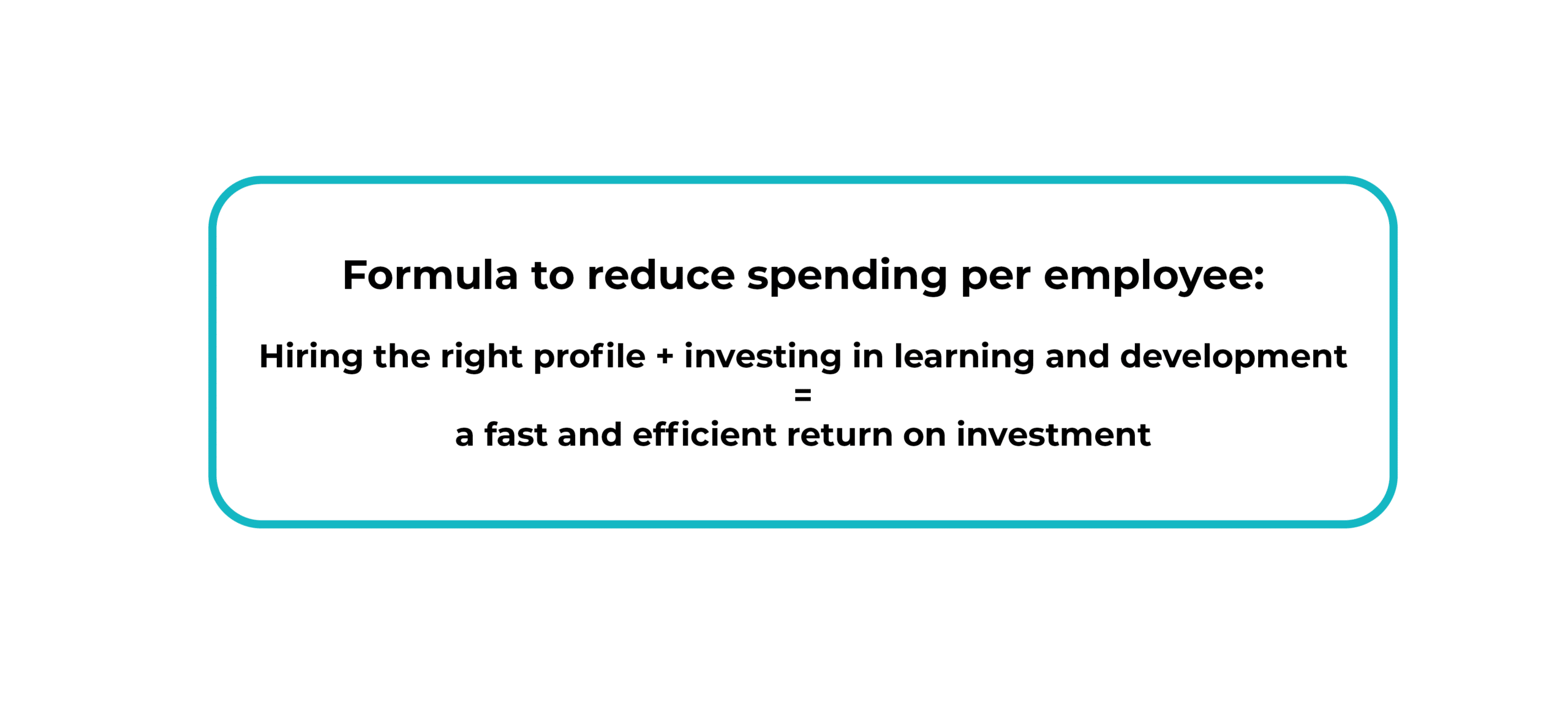 Formula of staff training