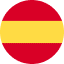 A circular icon of the Spanish flag with three horizontal stripes—red on the top and bottom, and yellow in the middle—is perfect for your mapal contact us page.
