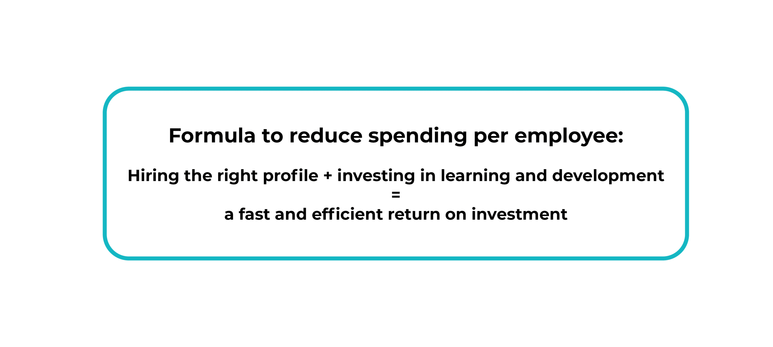 Formula of staff training
